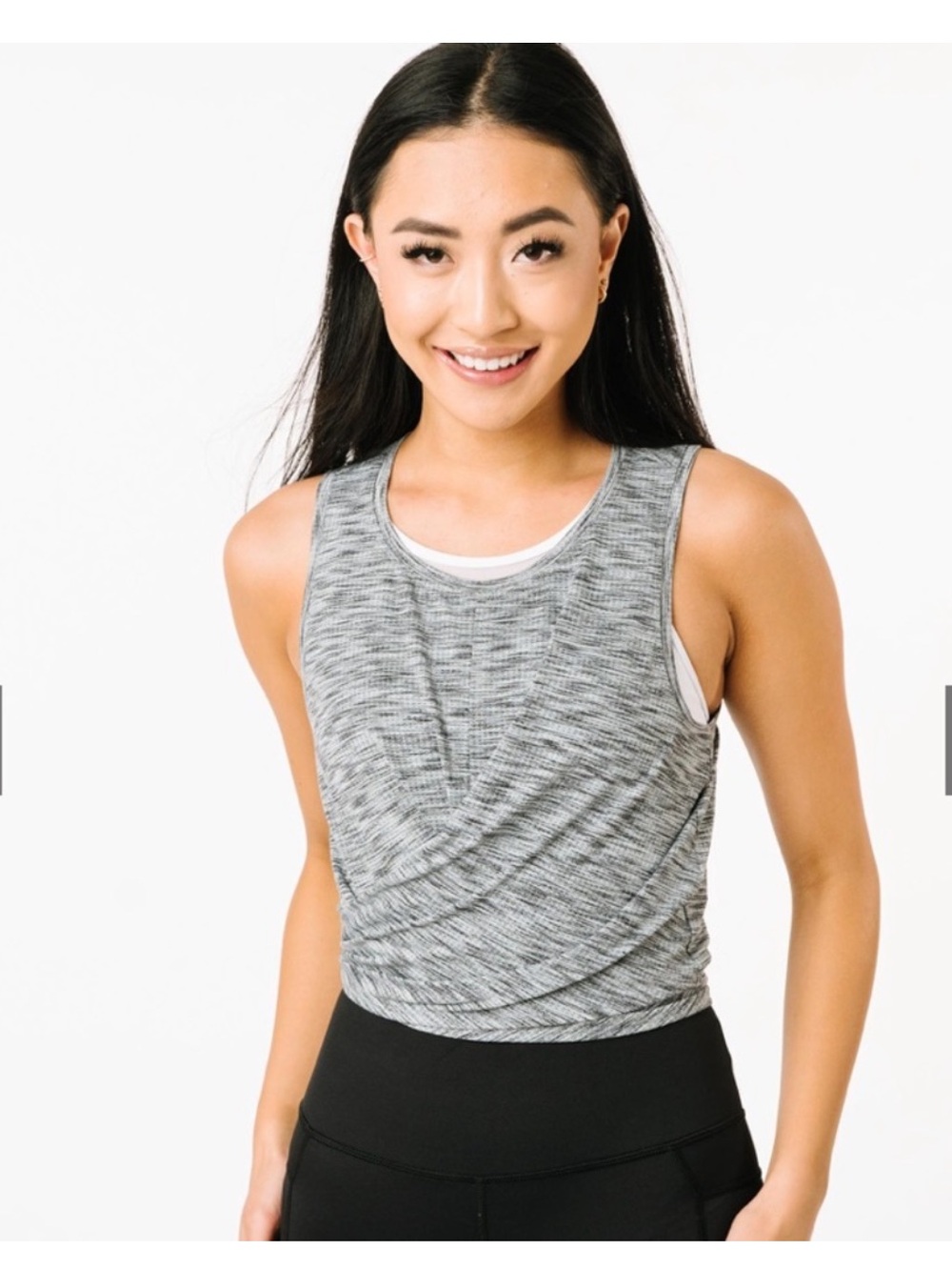 ZYIA Active Mint Infinity Tank in Grey Size M NWT